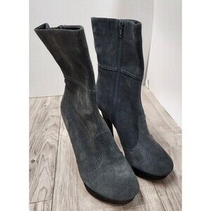 BCBG Maxazria Aubrey Heels Boots Suede Grey Woman's Size 7.5